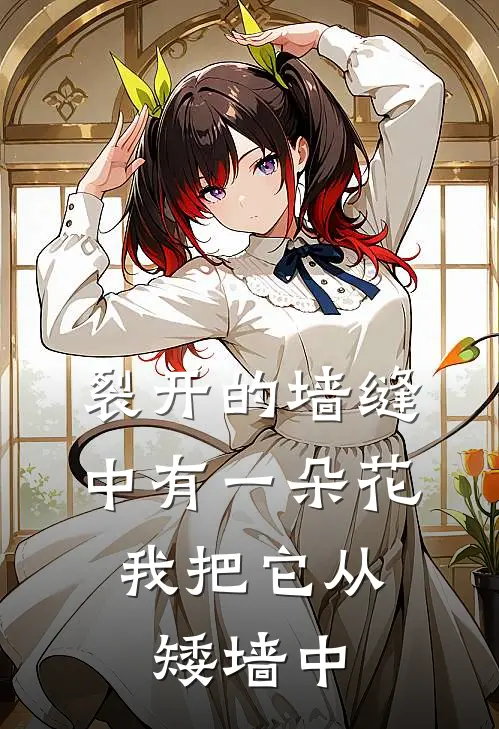 裂开的墙缝中有一朵花,我把它从矮墙中