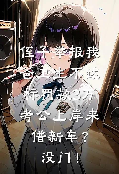 侄子举报我爸卫生不达标罚款3万，考公上岸来借新车？没门！