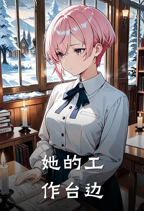 她的工作台边